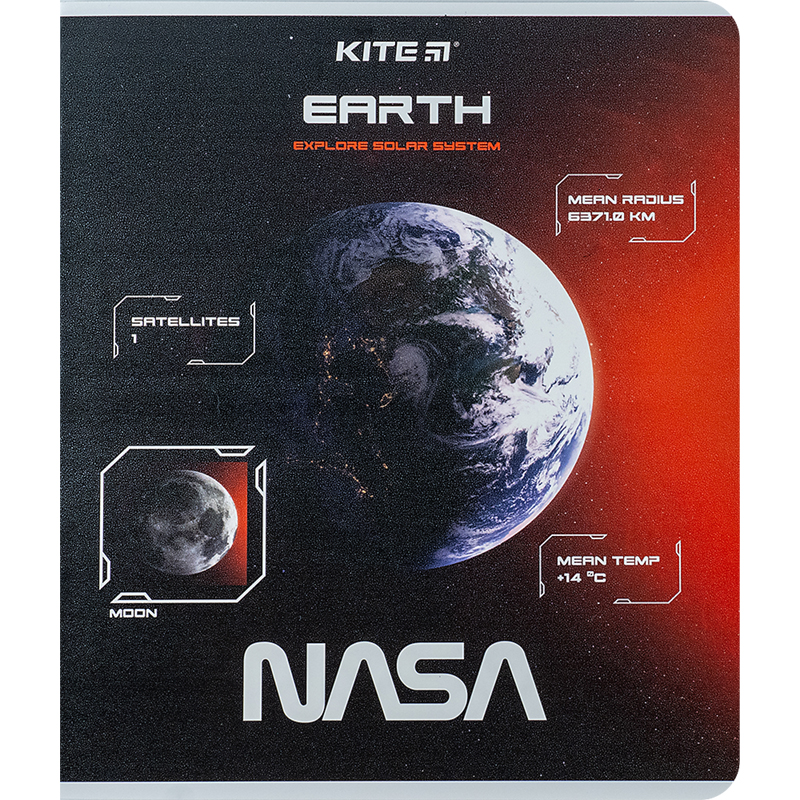 Зошит шкільний Kite NASA 24 аркуша, клітинка NS24-238. Фото 5