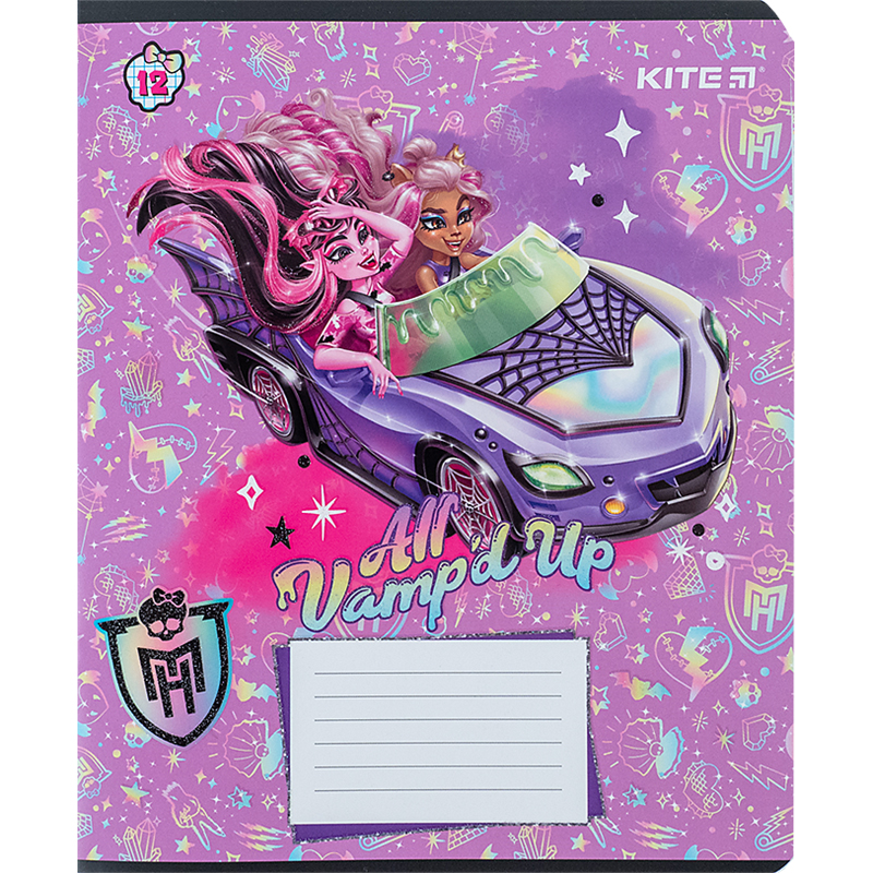 Зошит шкільний Kite Monster High 12 аркушів, клітинка MH24-232. Фото 4