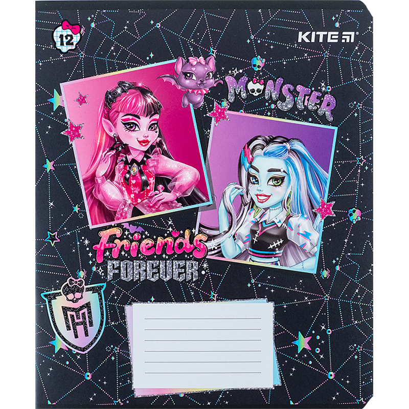 Зошит шкільний Kite Monster High 12 аркушів, клітинка MH24-232. Фото 6
