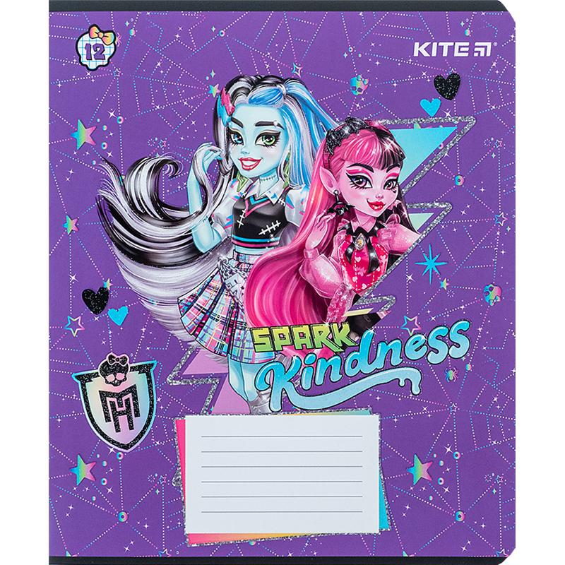 Зошит шкільний Kite Monster High 12 аркушів, клітинка MH24-232. Фото 8