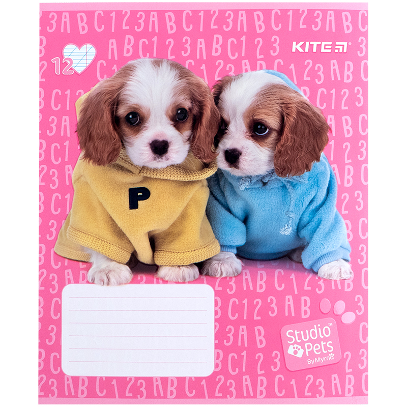 Зошит шкільний Kite Studio Pets 12 аркушів, коса лінія SP24-235. Фото 7