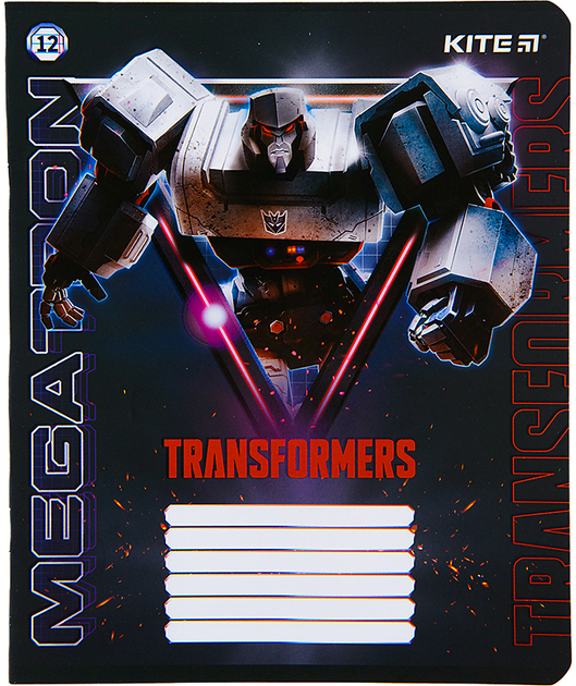 Зошит шкільний Kite Transformers 12 аркушів, лінія TF22-234. Фото 2