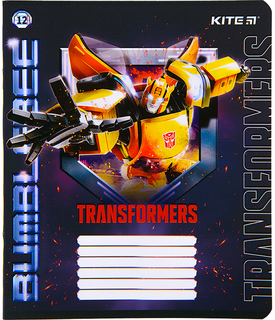 Зошит шкільний Kite Transformers 12 аркушів, лінія TF22-234. Фото 10