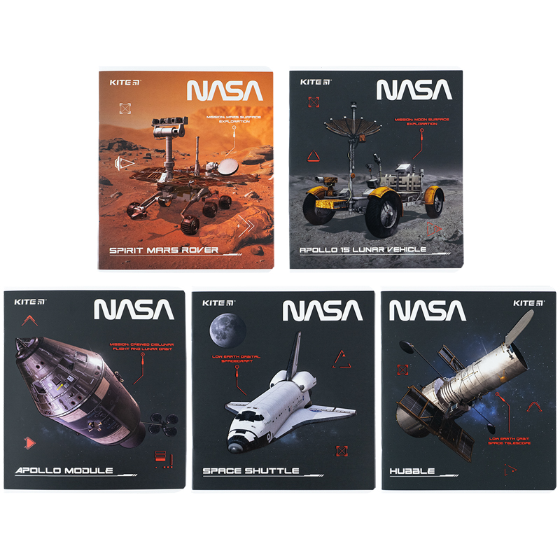 Зошит шкільний Kite NASA 48 аркушів, клітинка NS24-259