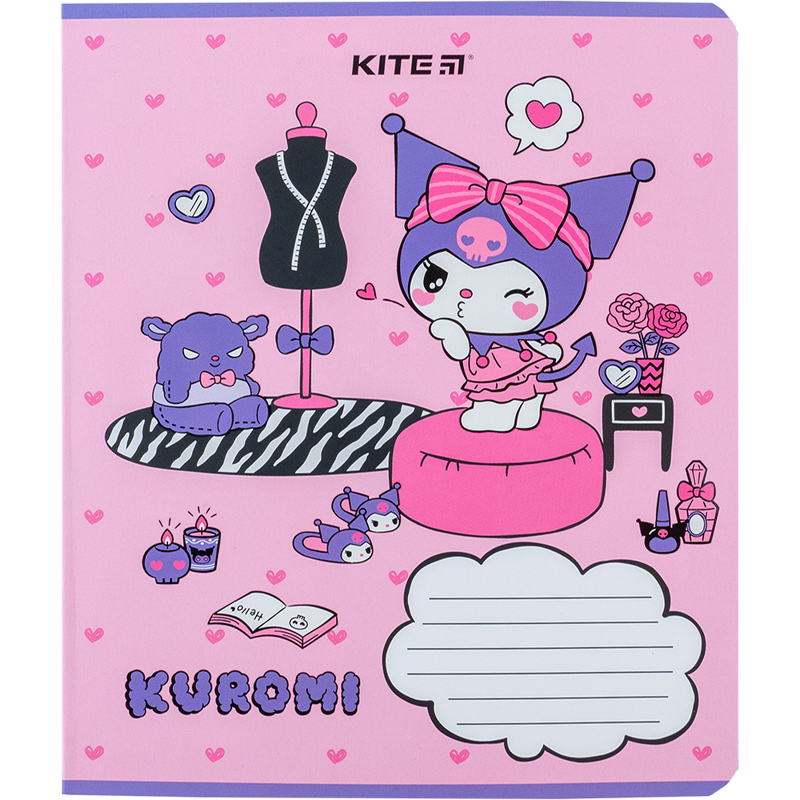 Зошит шкільний Kite Kuromi 12 аркушів, клітинка HK24-232-2. Фото 10