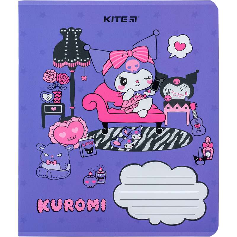 Зошит шкільний Kite Kuromi 12 аркушів, клітинка HK24-232-2. Фото 4