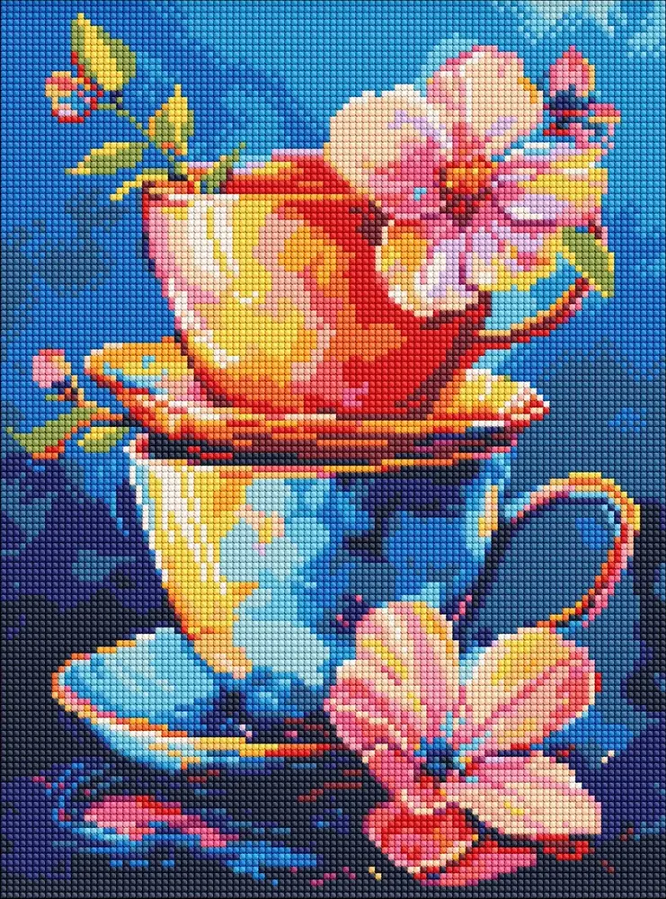 Алмазна мозаїка Ideyka. Таємниця чаювання 30x40см