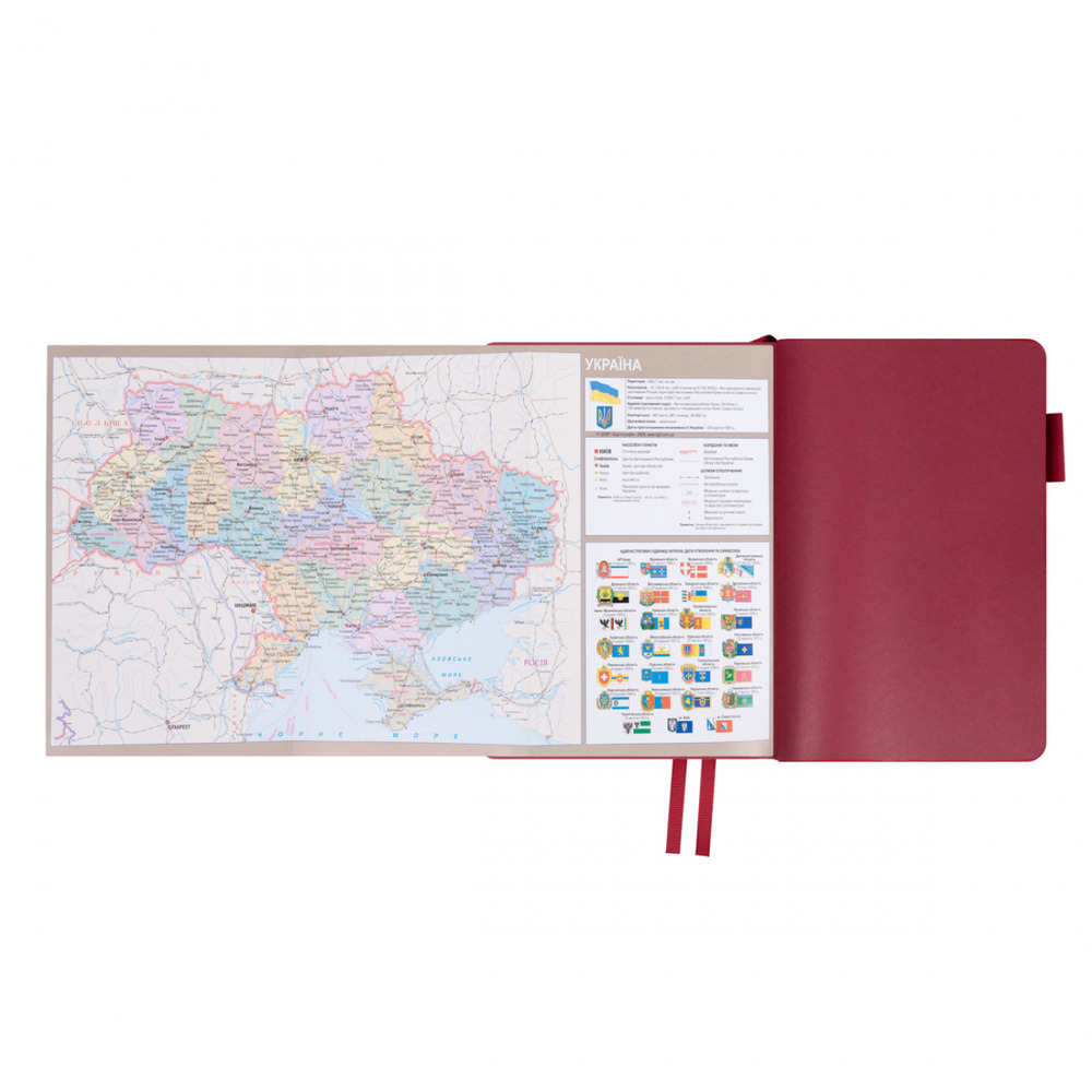 Щоденник діловий Leo Planner Binario А5 датований 2027 м'який бордовий 368 сторінок 252728. Фото 18