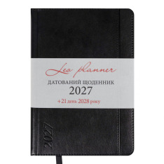 Щоденник діловий Leo Planner Legacy A5 датований 2027 твердий чорний 368 сторінок 252735