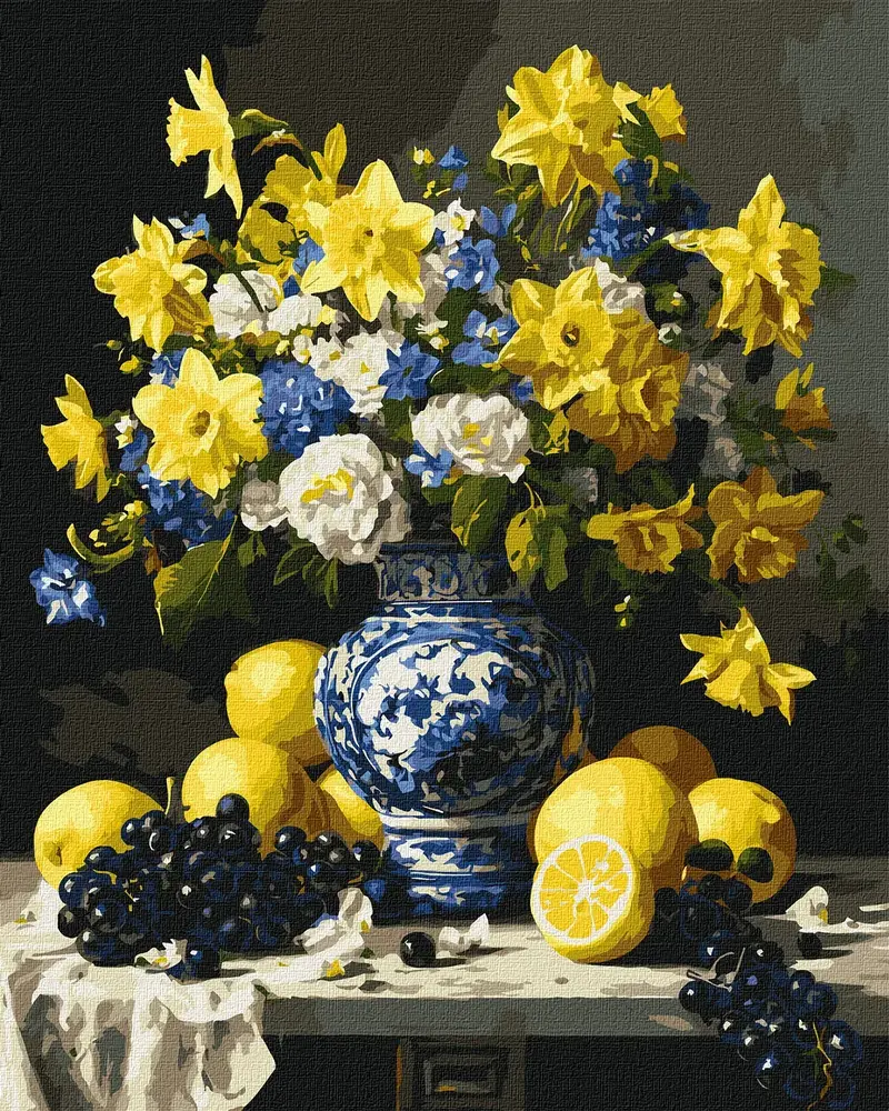 Картина за номерами Ideyka. Жовтий розмай 40х50см