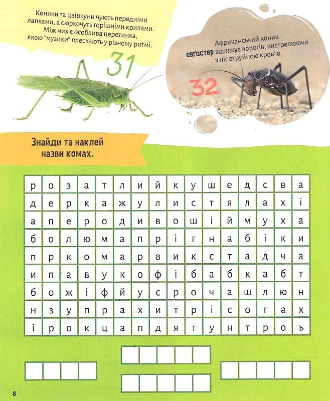 Книга Комахи. 100 цікавих фактів. Фото 7