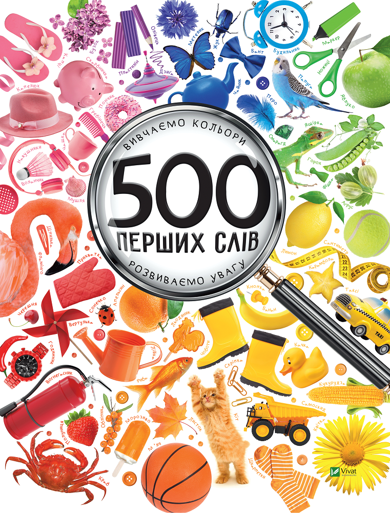 Книга 500 перших слів. Вивчаємо кольори. Розвиваємо увагу - Марія Жученко