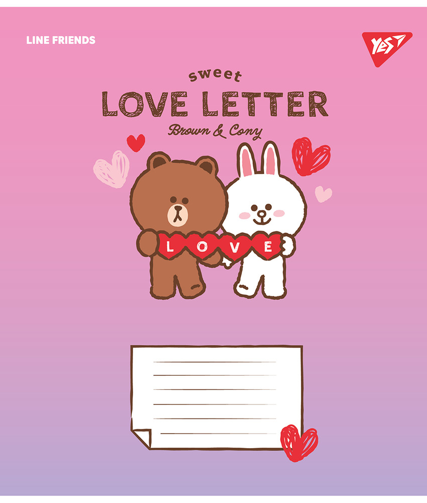 Зошит шкільний Yes Line Friends 12 аркушів клітинка 766920. Фото 4