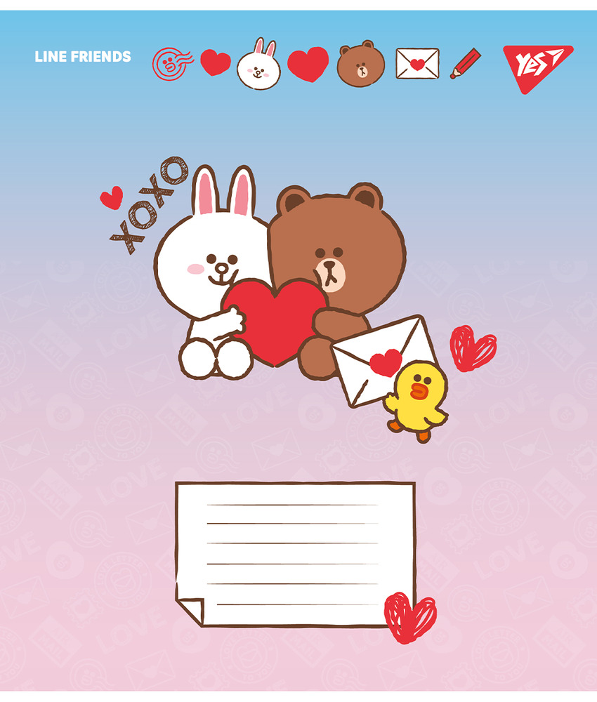 Зошит шкільний Yes Line Friends 12 аркушів клітинка 766920. Фото 6