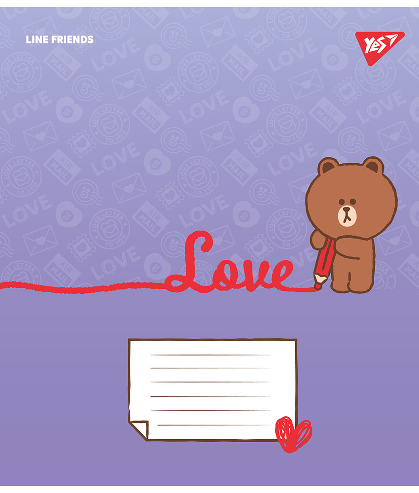 Зошит шкільний Yes Line Friends 12 аркушів клітинка 766920. Фото 2