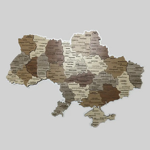 Карта України 70*50 дерево 