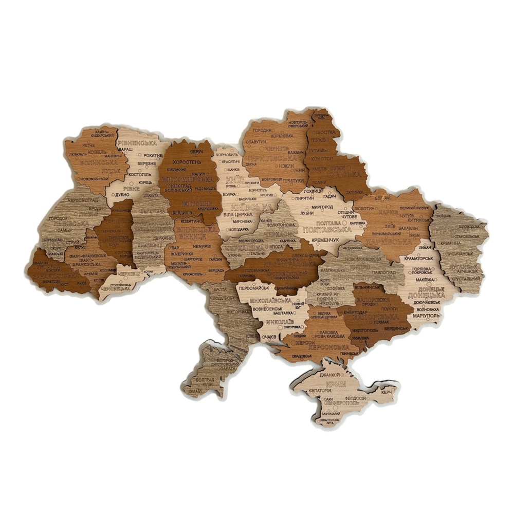 Карта України 100*70 дерево