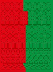 Книга Чарівна мозаїка з наліпками. Червона. 300 наліпок. Фото 4