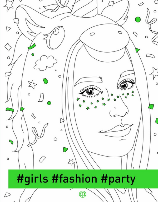 Книжка-розмальовка #girls#fashion#party