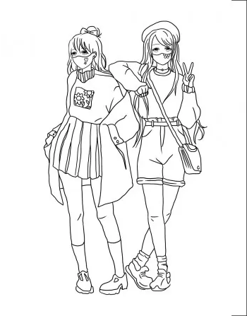 Книжка-розмальовка #girls#fashion#manga. Фото 8
