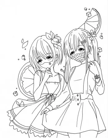 Книжка-розмальовка #girls#fashion#manga. Фото 13