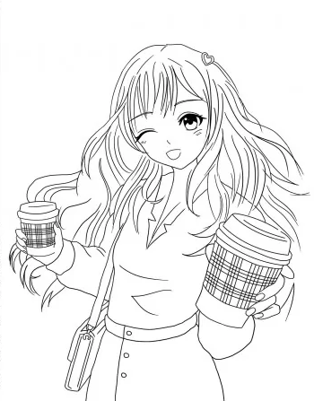 Книжка-розмальовка #girls#fashion#manga. Фото 16