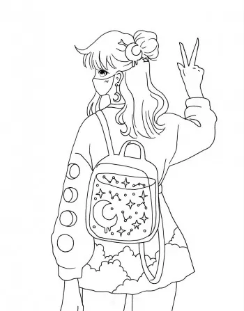 Книжка-розмальовка #girls#fashion#manga. Фото 11