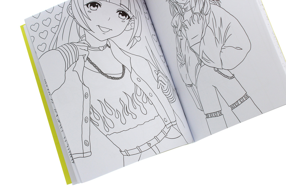 Книжка-розмальовка #girls#fashion#manga. Фото 6