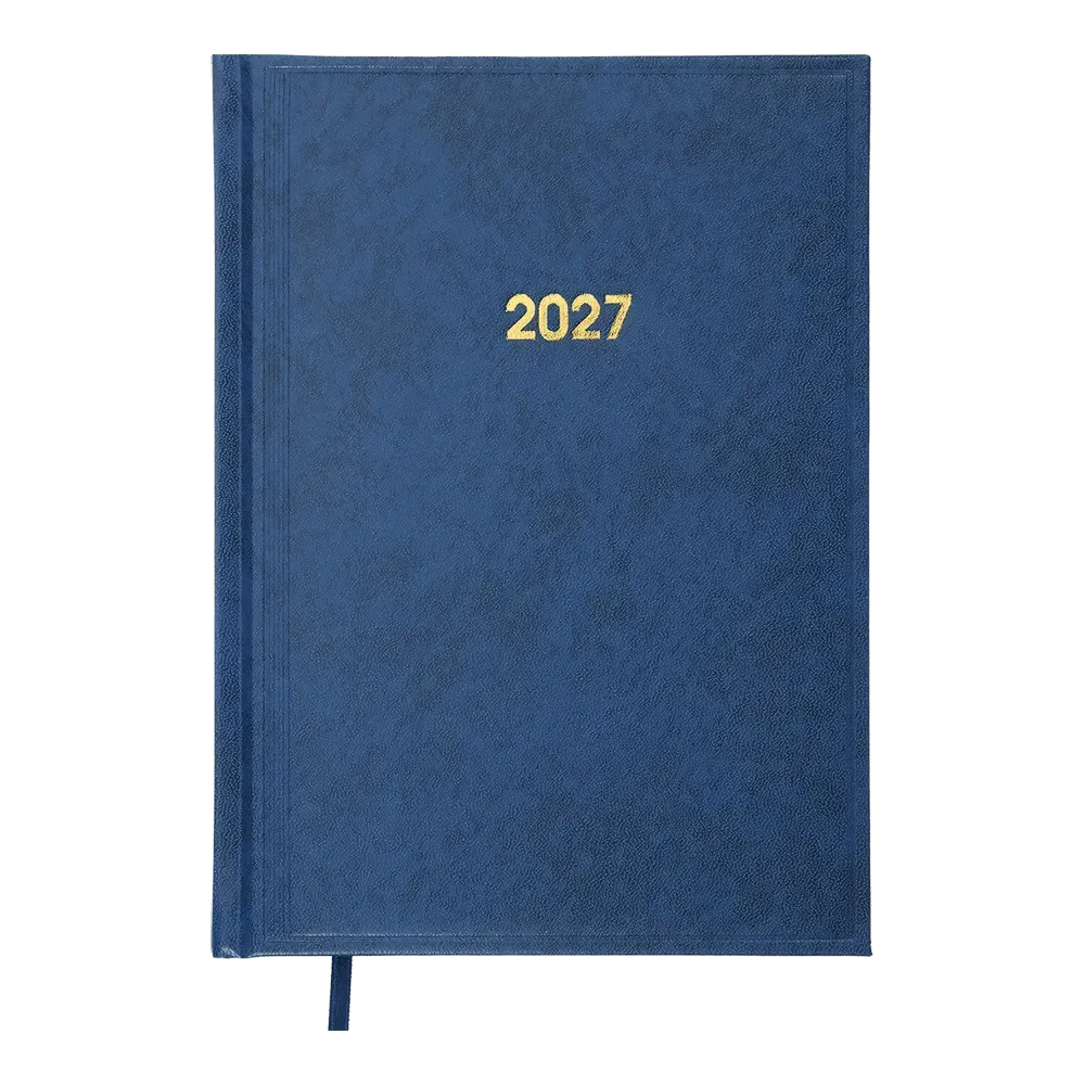 Щоденник датований 2027 Buromax Base з бумвінілу А5 336 сторінок синій BM.2108-02