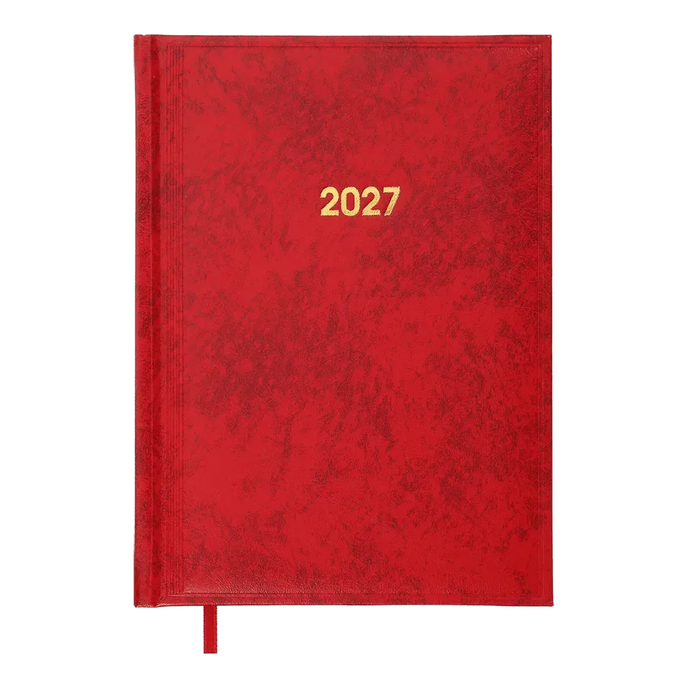 Щоденник датований 2027 Buromax Base з бумвінілу А5 336 сторінок червоний BM.2108-05