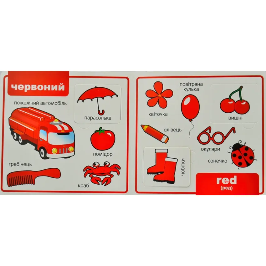 Книга Мої перші слова. Кольори. 33 віконця. Фото 2