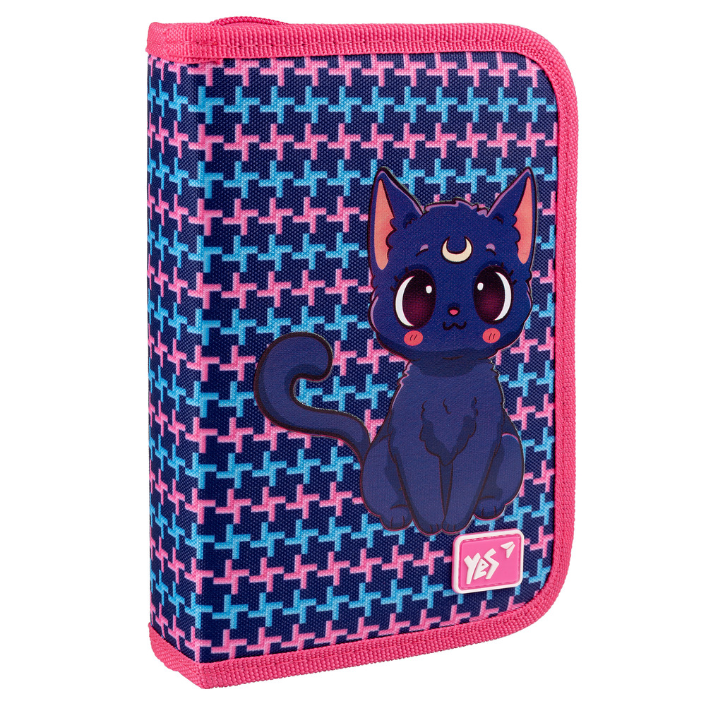 Пенал твердий одинарний з двома клапанами Yes HP-04 Fantastic Kitty 533584
