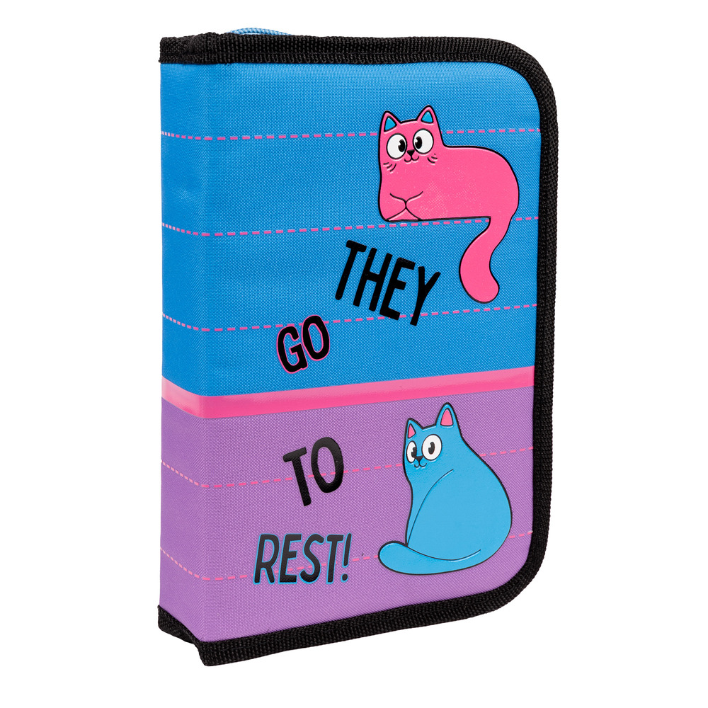 Пенал твердий одинарний з двома клапанами 1 Вересня HP-04 Pink and Blue 533456