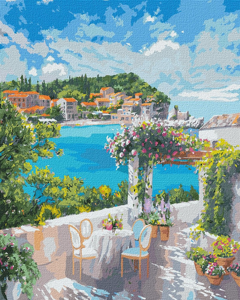 Ideyka Картина за номерами. Сніданок у моря 40х50 см