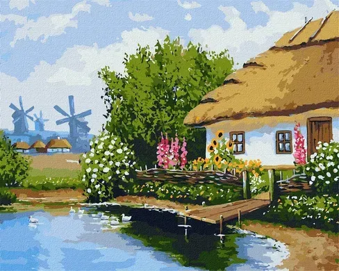 Ideyka Картина за номерами. Українська садиба 40х50 см