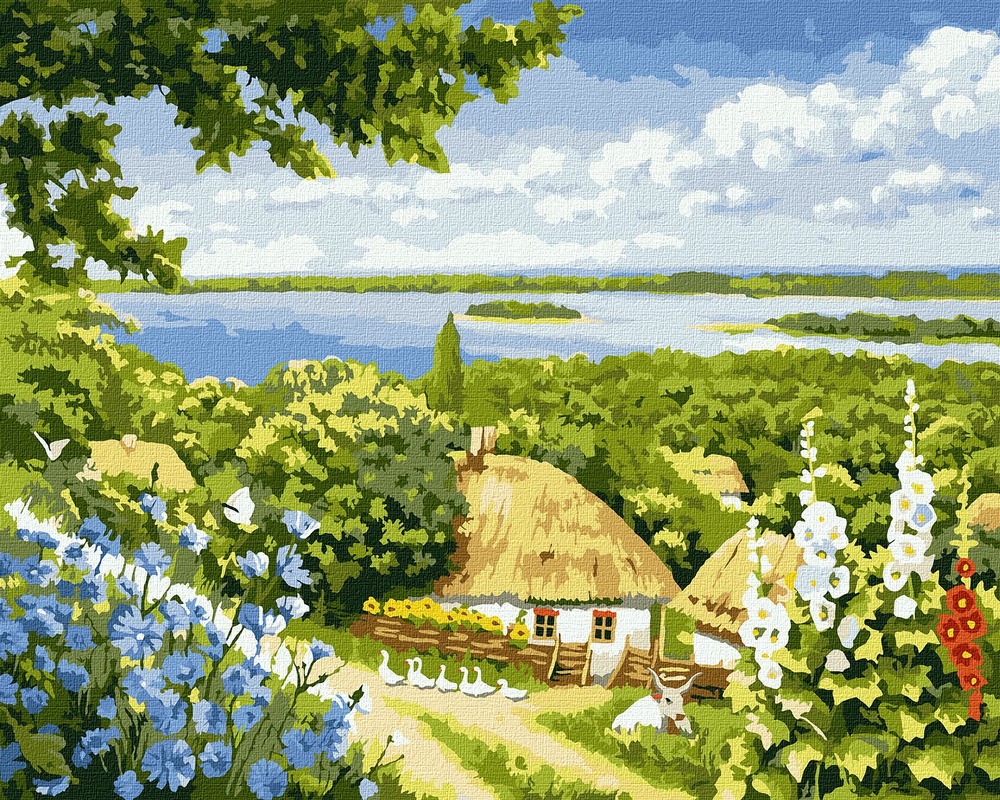 Ideyka Картина за номерами. Сільський куточок 40х50 см