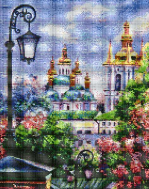 Ideyka Алмазна мозаїка Київ золотоверхий навесні 40х50см