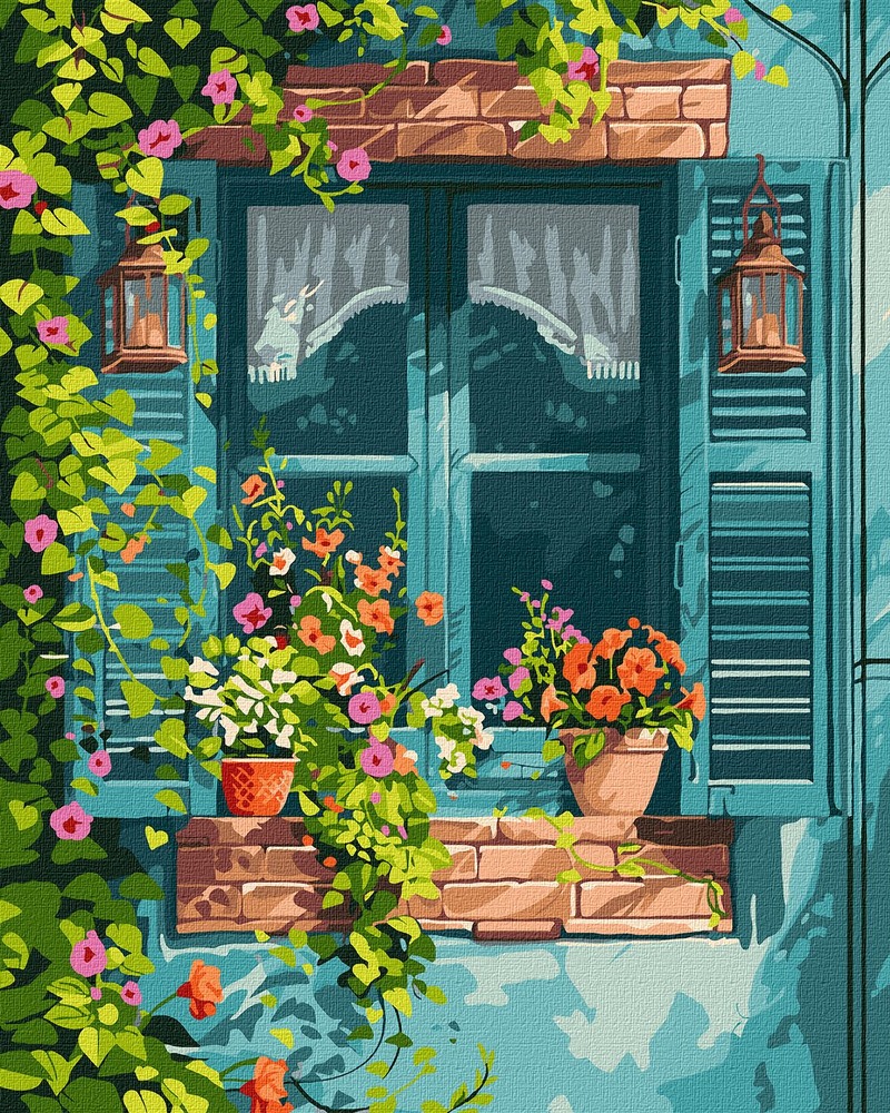 Ideyka Картина за номерами. Будинок у саду 40x50 см