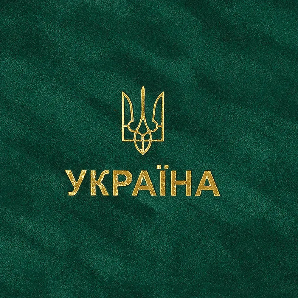 Щоденник датований Buromax Patriot Velour зі штучної шкіри А5 336 сторінок зелений BM.21133-04. Фото 3
