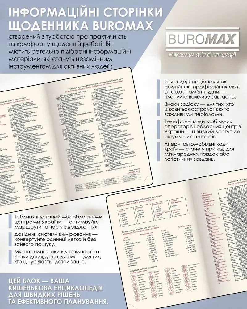 Щоденник датований Buromax Strong з бумвінілу А5 336 сторінок темно-синій BM.2129-03. Фото 8