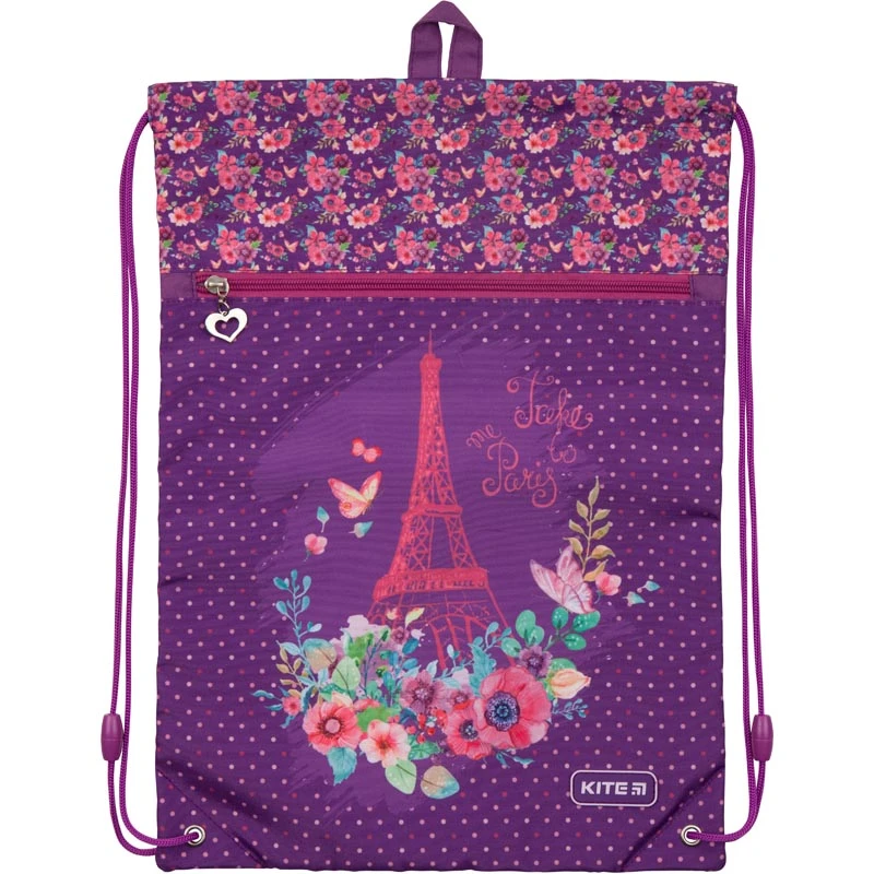 Сумка для взуття з кишенею Kite Education Take me to Paris K19-601M-7