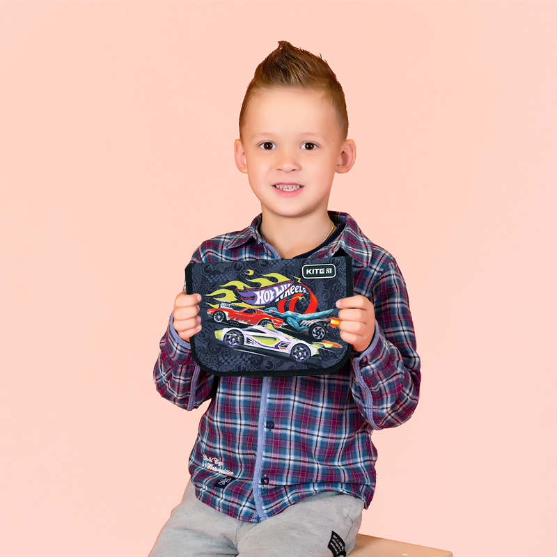 Пенал без наповнення Kite Hot Wheels HW24-621, 1 відділення, 1 відворот. Фото 7