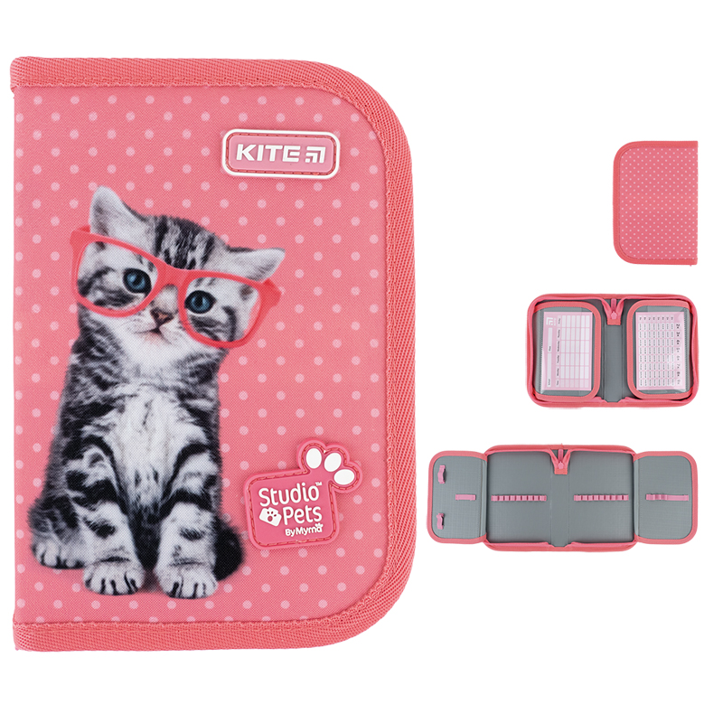 Пенал без наповнення Kite Studio Pets SP24-622-2, 1 відділення, 2 відвороти