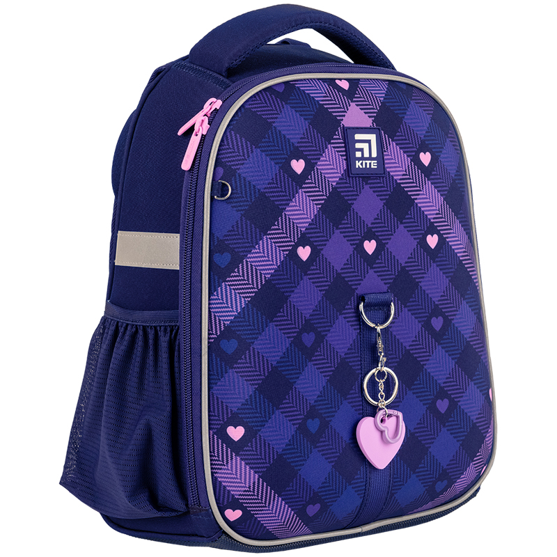 Рюкзак шкільний каркасний Kite Education Check and Hearts K24-555S-1. Фото 5
