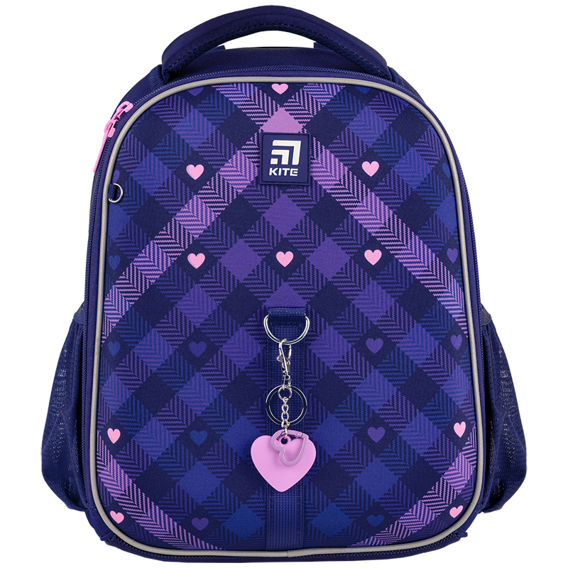 Рюкзак шкільний каркасний Kite Education Check and Hearts K24-555S-1. Фото 6