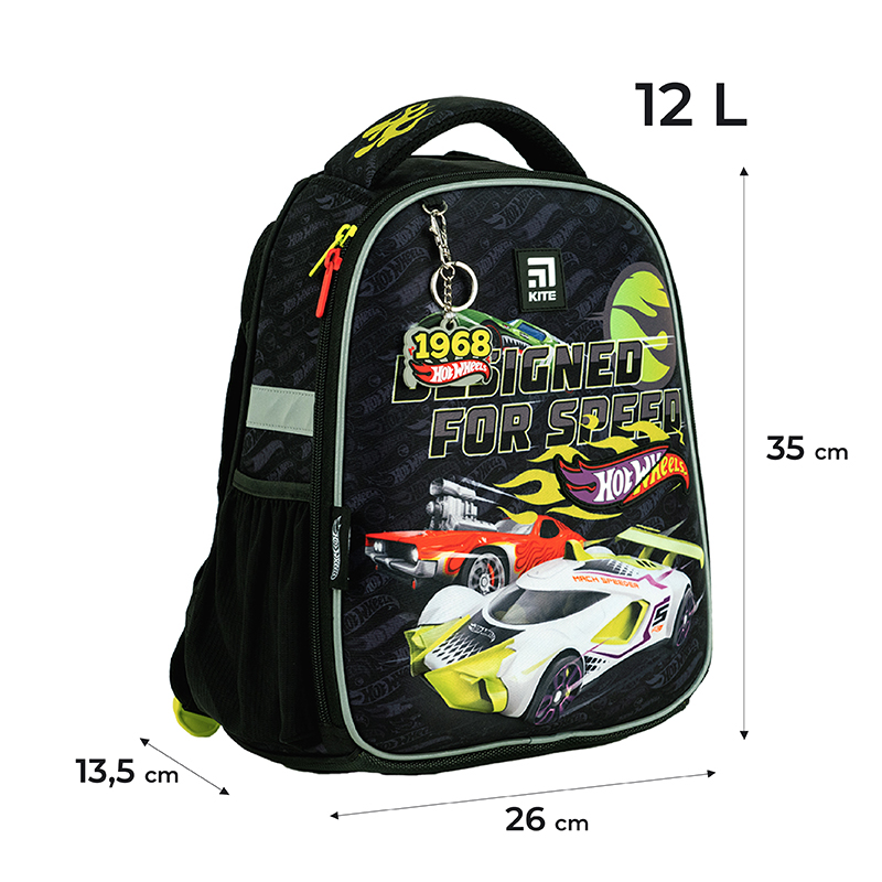 Рюкзак шкільний каркасний Kite Education Hot Wheels HW24-555S. Фото 2