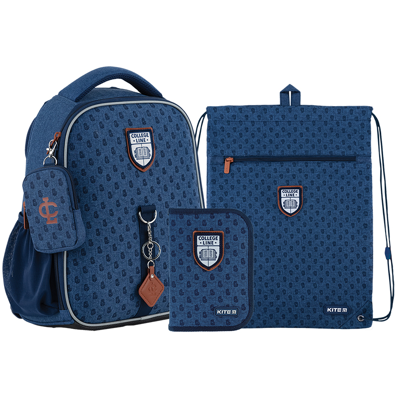 Шкільний набір Kite College Line College Line boy SET_K24-555S-4 (рюкзак, пенал, сумка)