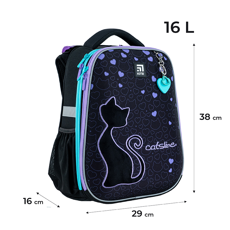 Рюкзак шкільний каркасний Kite Education Catsline K24-531M-1. Фото 2