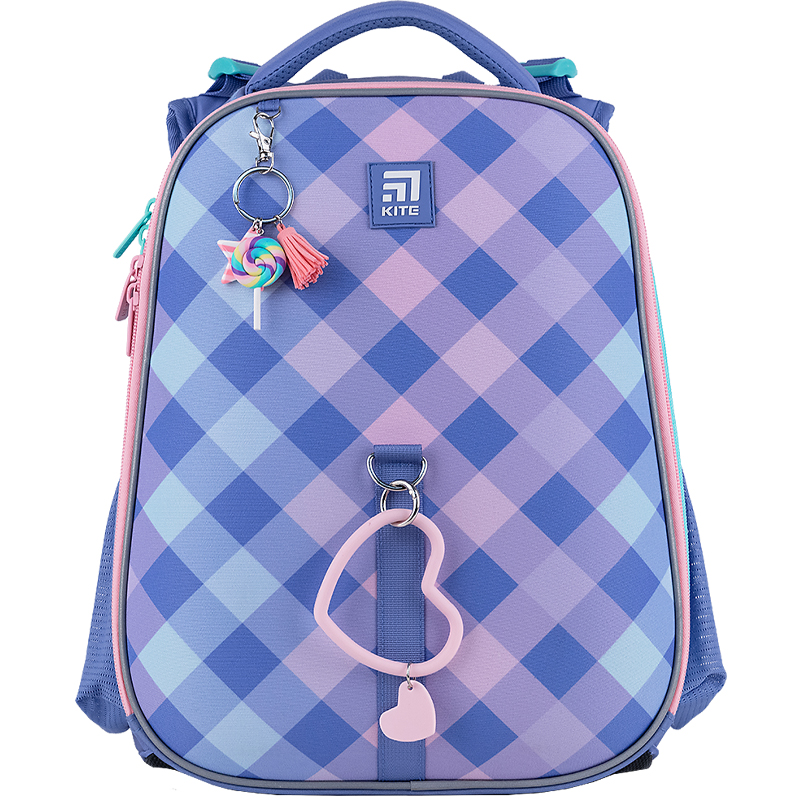 Рюкзак шкільний каркасний Kite Education Purple Chequer K24-531M-2. Фото 5