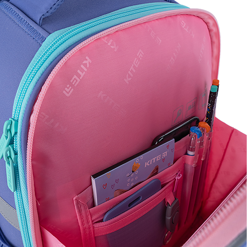 Рюкзак шкільний каркасний Kite Education Purple Chequer K24-531M-2. Фото 13